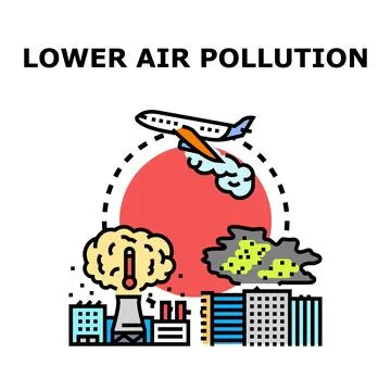 Lowering air pollution concept saving environment and earth Stock Illustration