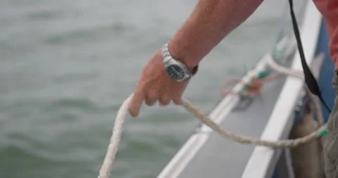 Lowering anchor Stock Footage 227135393