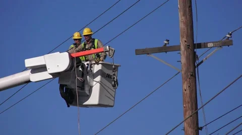 Lowering the basket lift Stock Footage 50380137