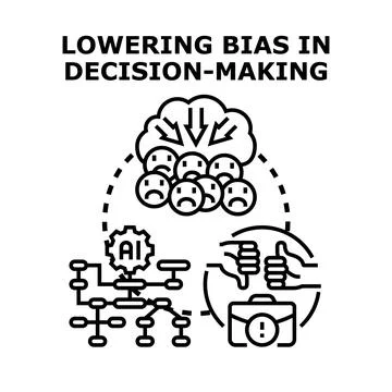 Lowering bias in decision making through artificial intelligence Stock Illustration