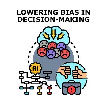 Lowering bias in decision making through artificial intelligence Stock Illustration