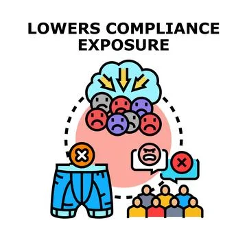 Lowering compliance exposure and minimizing business risk Stock Illustration