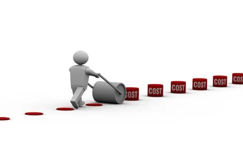 Lowering costs Stock Illustration