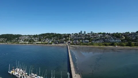 Lowering pier Stock Footage 96545513
