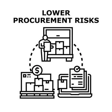 Lowering procurement risks through efficient supply chain management Stock Illustration