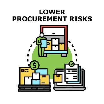 Lowering procurement risks through efficient supply chain management Stock Illustration