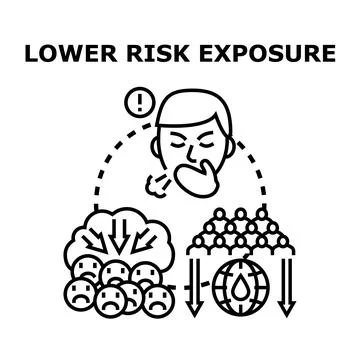 Lowering risk exposure and illness spreading concept Stock Illustration