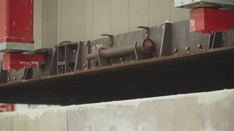 Lowering the rotary mechanism Stock Footage 304355790