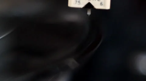 Lowering the stylus (needle) on a LP record Stock Footage 34420638