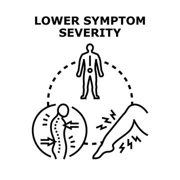 Lowering symptom severity and improving health condition Stock Illustration