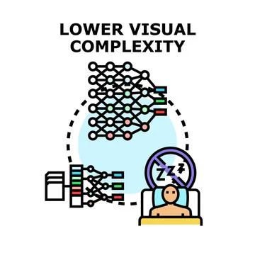 Lowering visual complexity for improved data comprehension イラスト素材