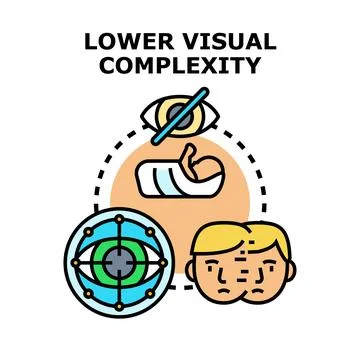 Lowering visual complexity for user interface experience Stock Illustration