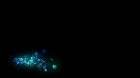 Lowerthird blue particles Stock Footage 11276243