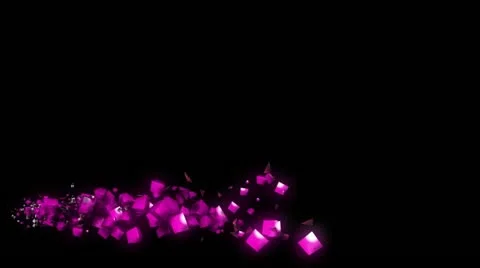 Lowerthird cube particle Stock Footage 11277061