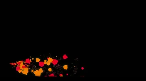 Lowerthird cube particles Stock Footage 11276428