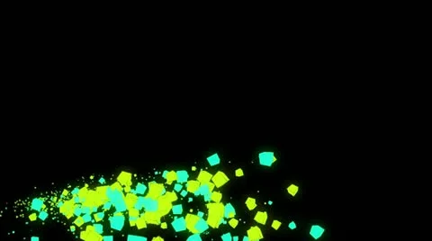 Lowerthird cyan-yellow Stock Footage 11276606