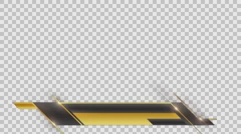 Lowerthird D3-Black Gold HDTV 1080 25 Quicktime PNG+Alpha Stock Footage 62388484