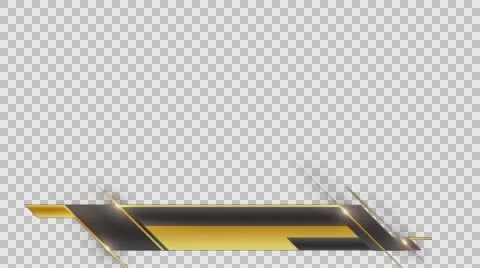Lowerthird D3-Black Gold HDTV 1080 29.97 Quicktime PNG+Alpha Stock Footage 62738081