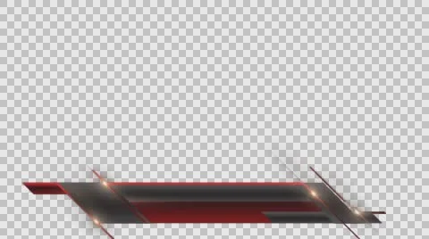 Lowerthird D3-Black Red HDTV 1080 25 Quicktime PNG+Alpha Stock Footage 62706353