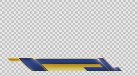 Lowerthird D3-Gold Blue HDTV 1080 25 Quicktime PNG+Alpha Stock Footage 62824841