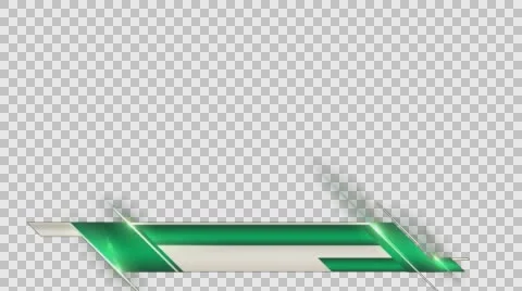 Lowerthird D3-White Green HDTV 1080 25 Quicktime PNG+Alpha Video stock 62769574