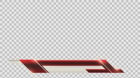 Lowerthird D3-White Red HDTV 1080 25 Quicktime PNG+Alpha Video stock 62800316