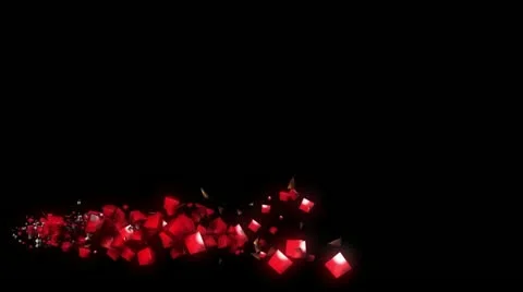 Lowerthird red particles Stock Footage 11276808
