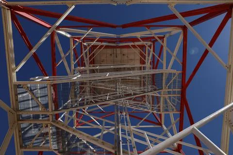 Lower,View,Of,A,Telecom,Tower Stock Photos