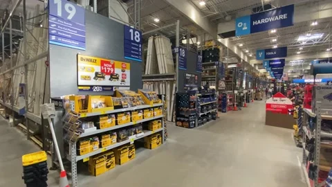 Lowe's Home Improvement Store - Pan of Interior Stock Footage 138963142
