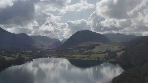 Loweswater, Lake District, Cumbria, 4K Aerial. Stock Footage