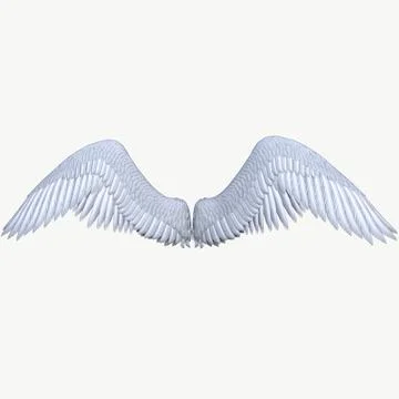 Lowpoly Angel Wings 3D Model
