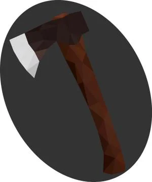 LowPoly Axe Stock Illustration