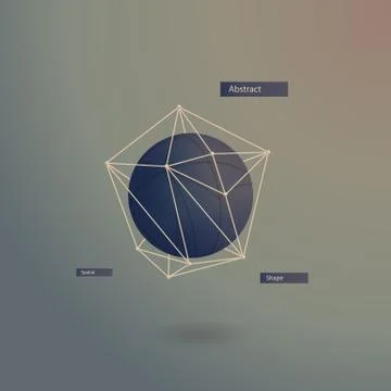 Lowpoly geometric shape. Vector illustration 스톡 일러스트