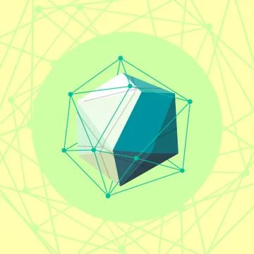 Lowpoly geometric shape. Vector illustration Stock Illustration