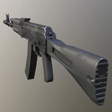 3D Model: Lowpoly Kalashnikov AK-74M Assault Rifle #91480355