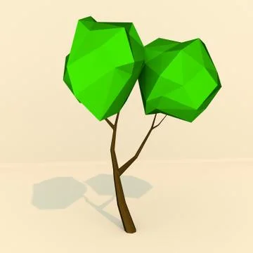 LowPoly tree Stock Illustration