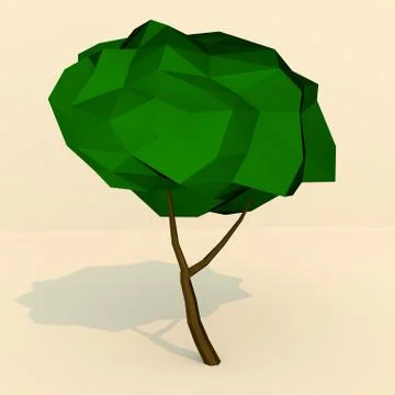 LowPoly tree Stock Illustration