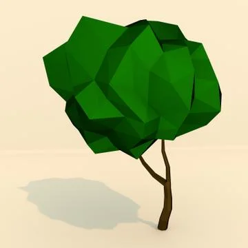 LowPoly tree Stock Illustration