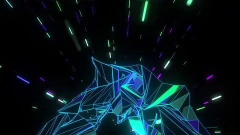 LowPoly Tunnel Movement Stock Footage 73156887