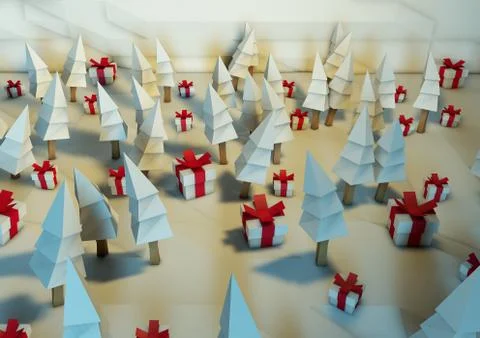 Lowpoly - X-Mas Stock Illustration