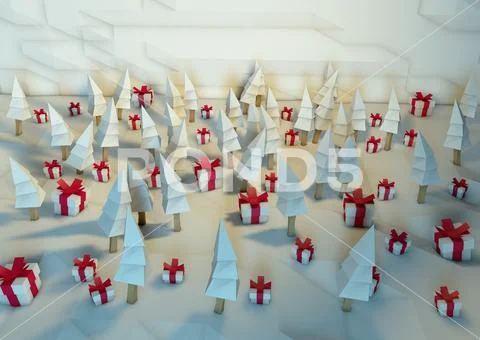 Lowpoly - X-Mas Stock-Illustration