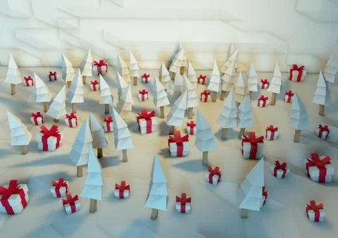 Lowpoly - X-Mas Stock Illustration