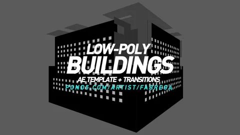 LowPoly_Buildings Stock After Effects