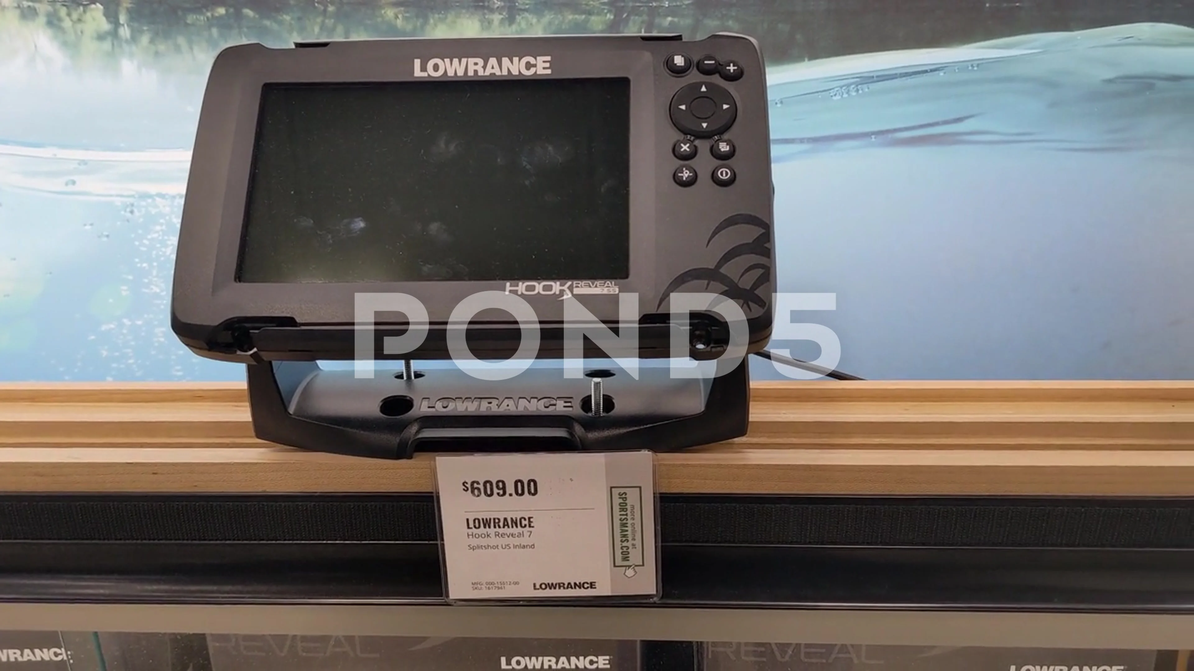 Lowrance Boat Monitor, Stock Video