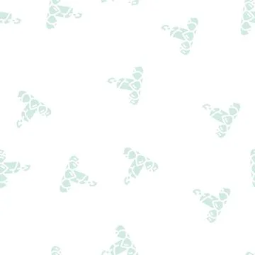 Loy krathong glyph vector seamless pattern Stock Illustration