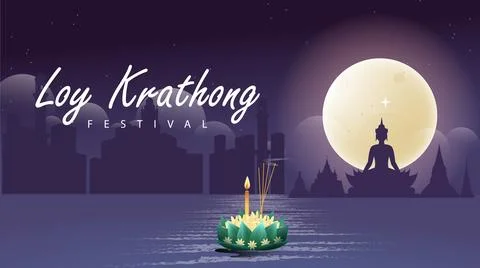 Loy krathong Stock Illustration