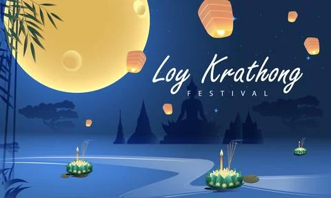 Loy krathong Stock Illustration