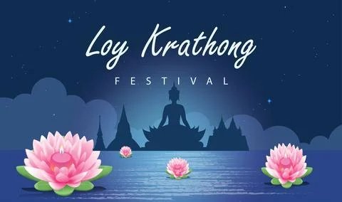 Loy krathong Stock Illustration