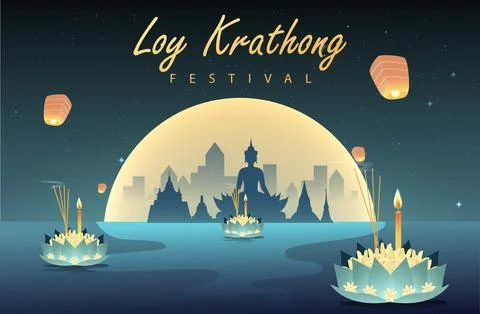 Loy krathong Stock Illustration