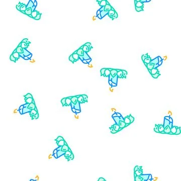 Loy krathong vector seamless pattern Stock Illustration
